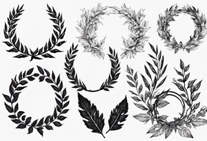 Berserk brand wreath leaves tattoo idea