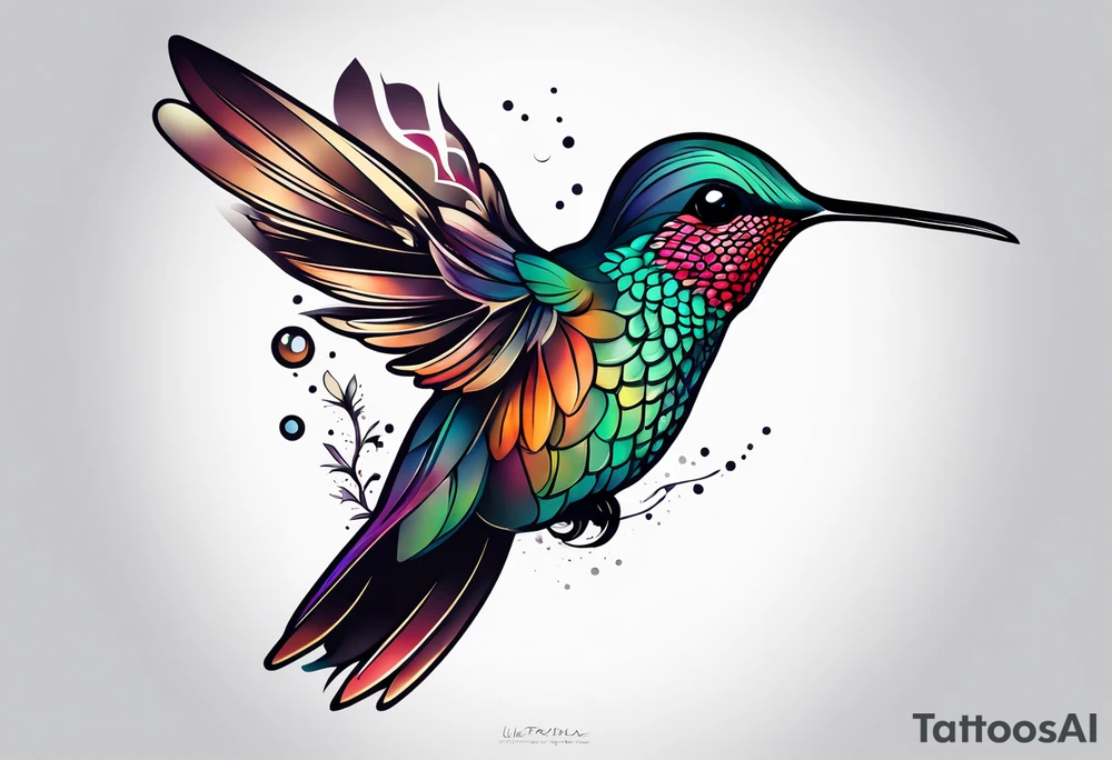 hummingbird tattoo idea