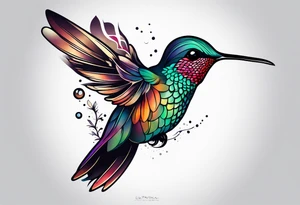 hummingbird tattoo idea