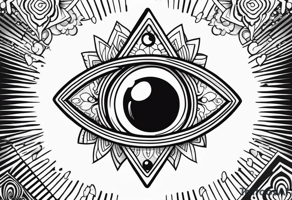 Urban third eye tattoo idea