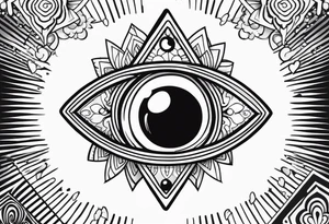 Urban third eye tattoo idea