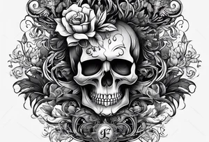 Skull tree tattoo idea