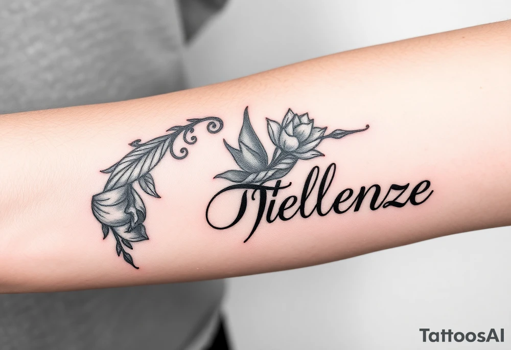 Combine the names rosela dashi and thellenze for a tattoo tattoo idea
