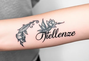 Combine the names rosela dashi and thellenze for a tattoo tattoo idea