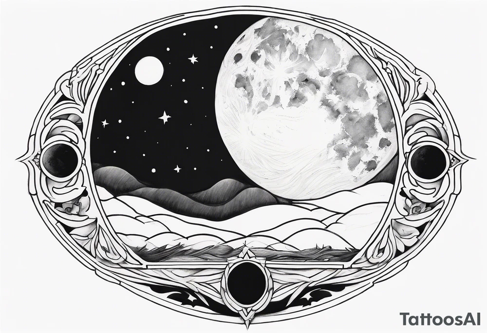 sacred moon tattoo idea