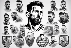 Icons portraits 
ARM SLEEVE 
REALISTIC
messi tattoo idea