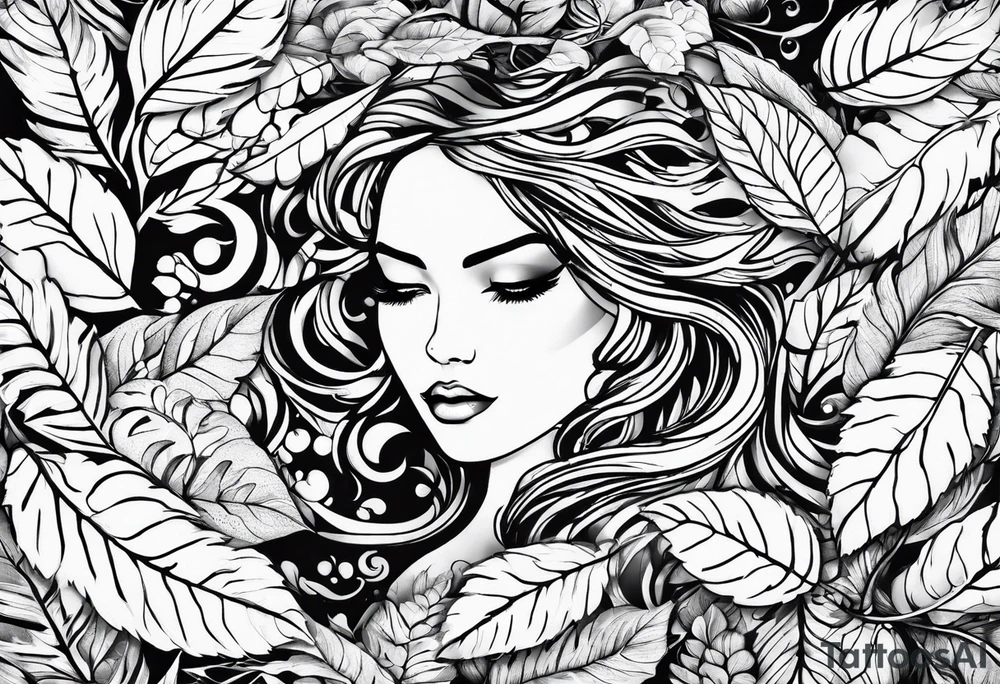 dead leaves floating tattoo idea