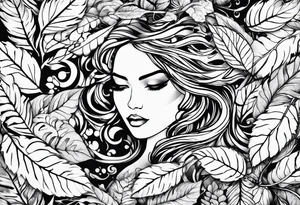 dead leaves floating tattoo idea