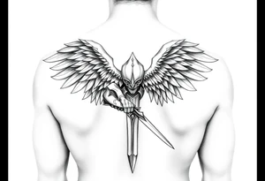 Angel warrior tattoo idea