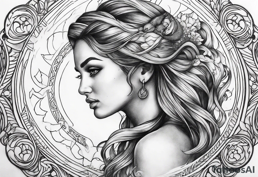 Aquarius zodiac tattoo idea