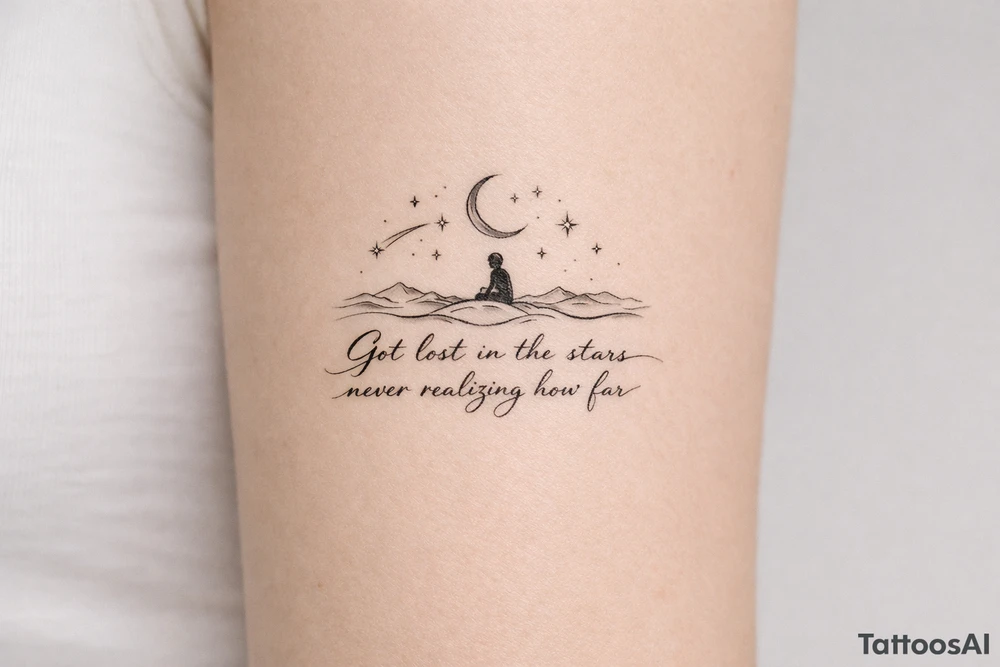 Got lost in the stars never realizing how far tattoo idea