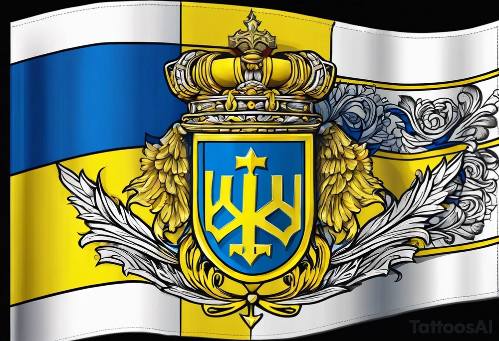 flag of Ukraine tattoo idea