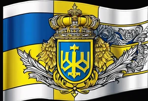 flag of Ukraine tattoo idea