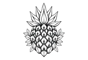 Crown bushy pineapple  vagina anus tattoo idea