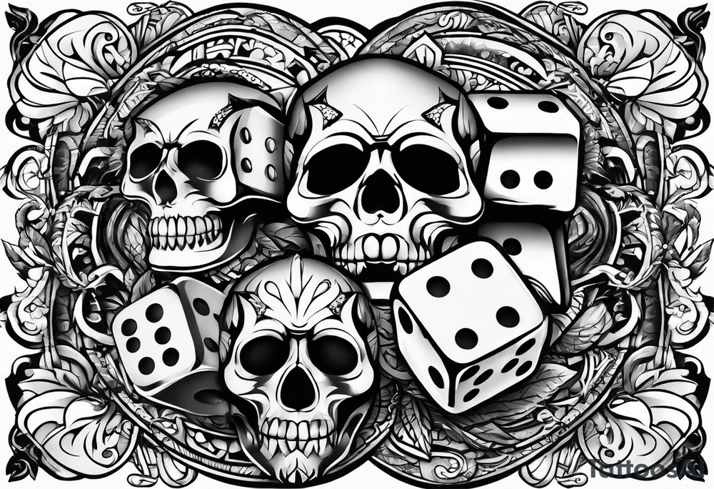 Dice, Don't hear don't speak don't hear tattoo idea