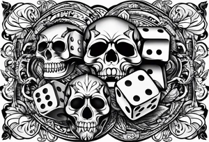 Dice, Don't hear don't speak don't hear tattoo idea