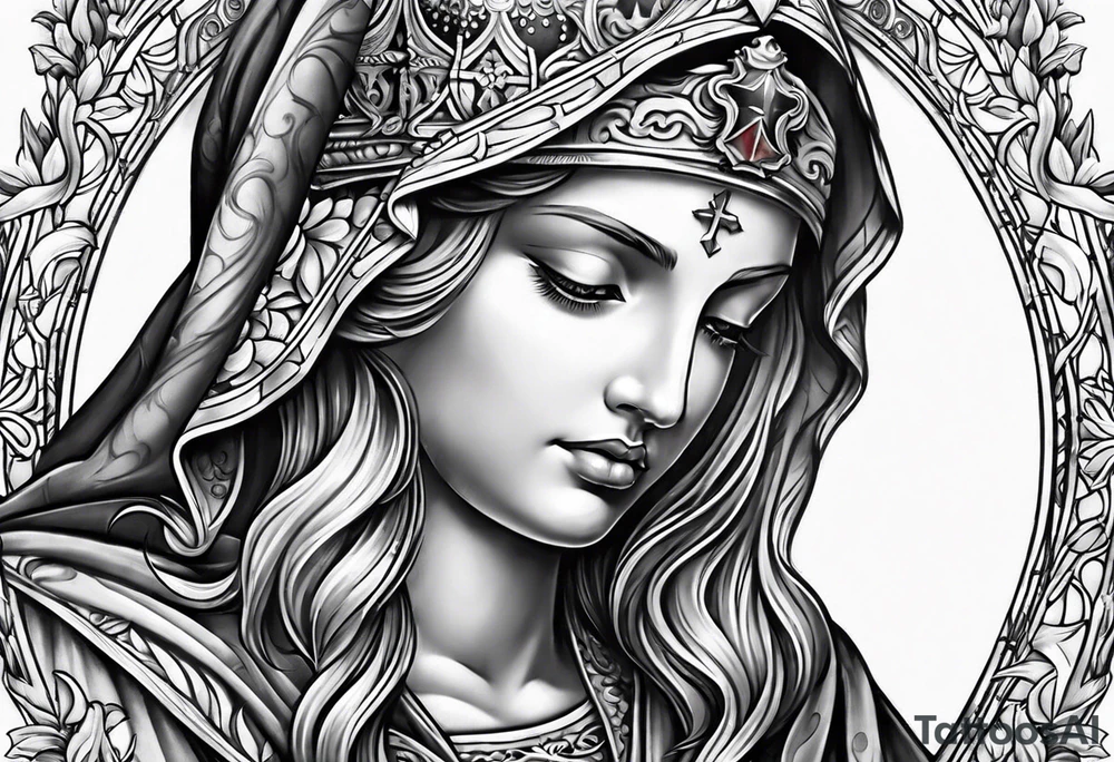 catholic sleeve tattoo idea