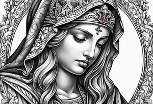 catholic sleeve tattoo idea