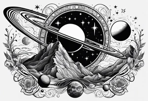 A tattoo that reflects my interest in astronomy. tattoo idea