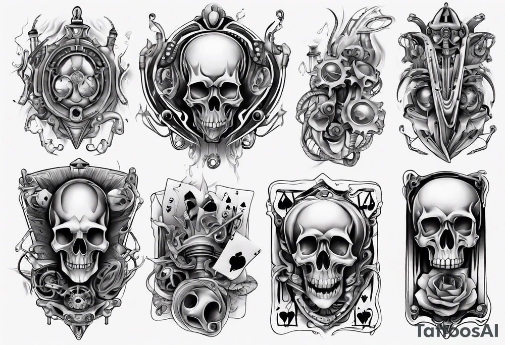 royal flush tattoo idea