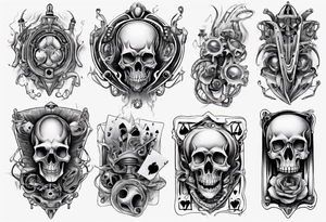 royal flush tattoo idea