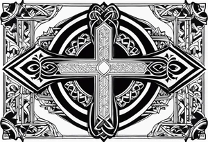 Bracelet with Coptic cross tattoo idea