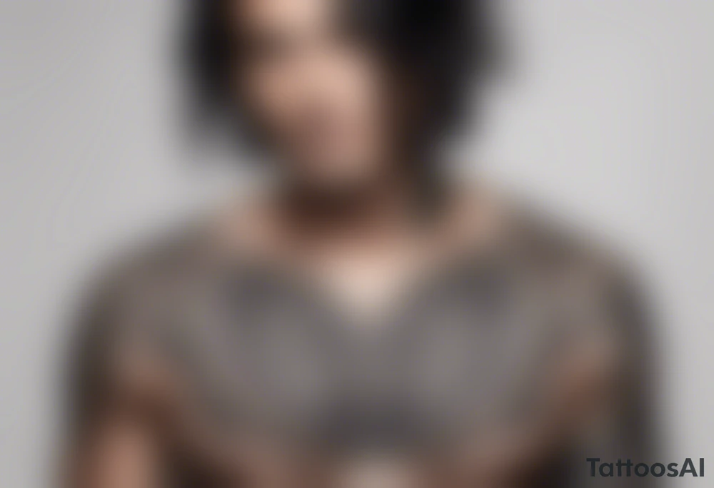 Chest tattoo only on one side of the chest tattoo idea