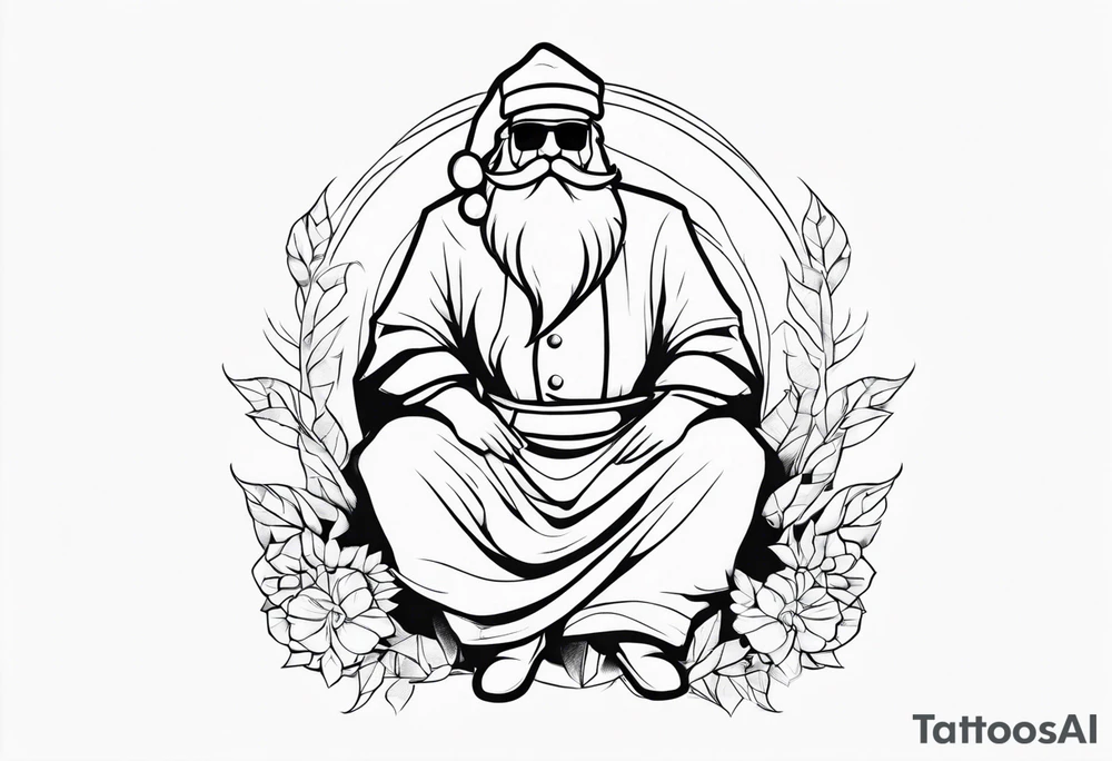 santa full body tattoo idea