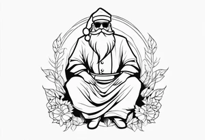 santa full body tattoo idea