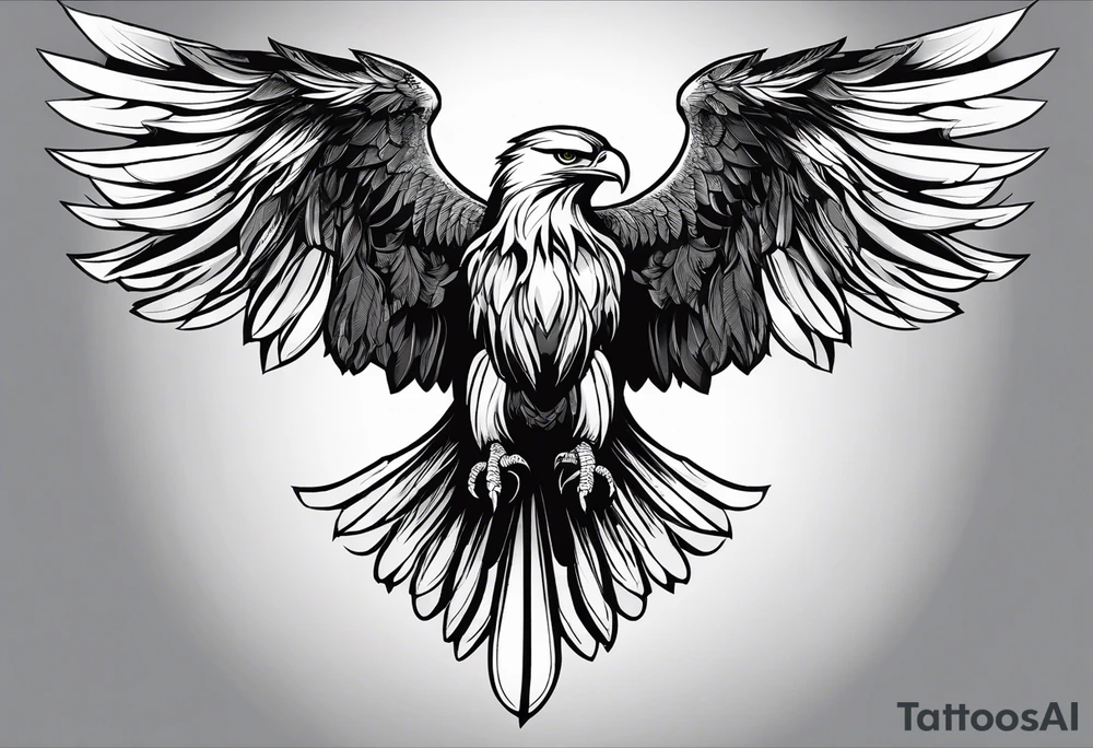 Jesus, the Holy Spirit, God and I as an eagle. tattoo idea