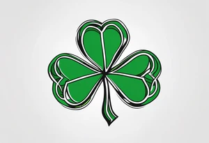 Shamrock green Ireland tattoo idea