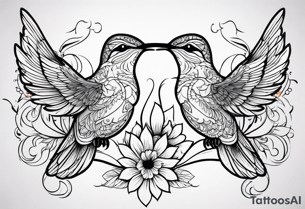 humming birds tattoo idea