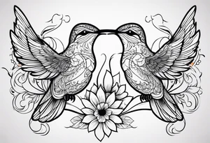 humming birds tattoo idea