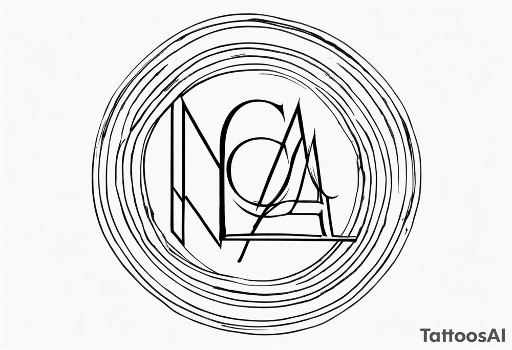 Initials NCA with date 9-15-16 tattoo idea