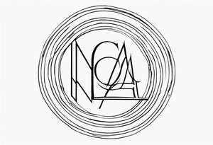 Initials NCA with date 9-15-16 tattoo idea