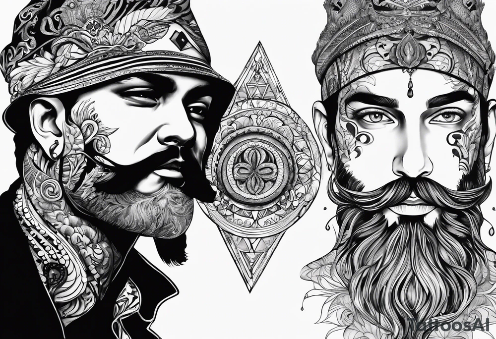 Tatuajes para amigos resprentando locura y lealtad tattoo idea