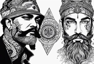 Tatuajes para amigos resprentando locura y lealtad tattoo idea