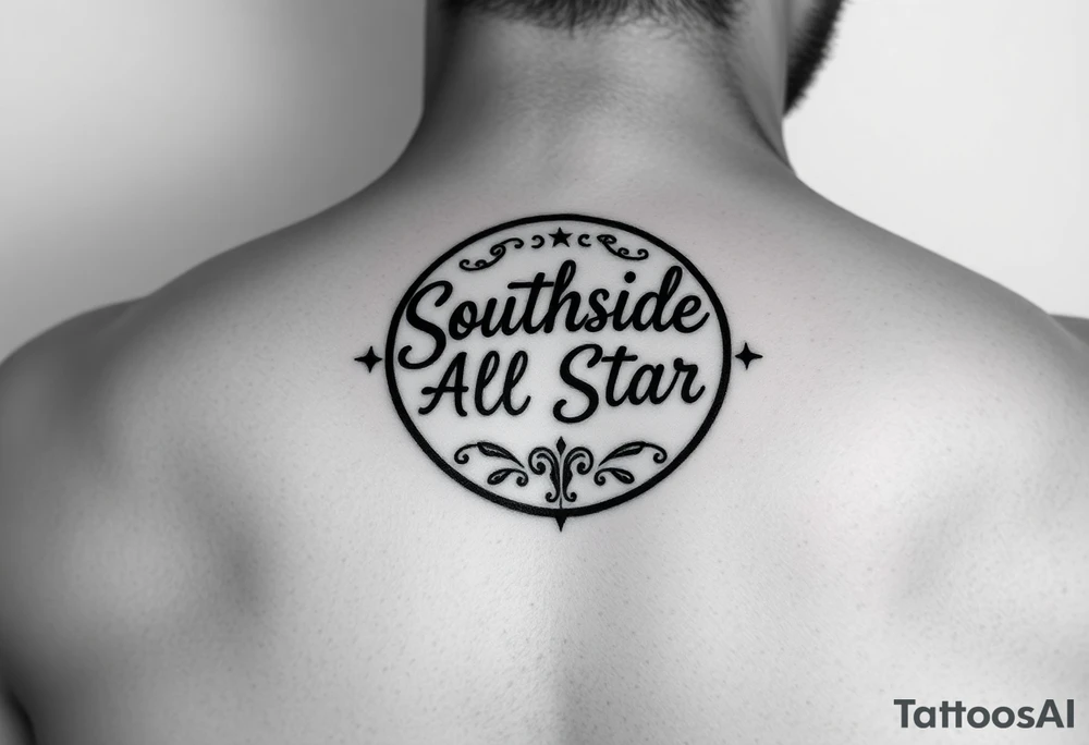 circle with it saying Southside all star inside tattoo idea