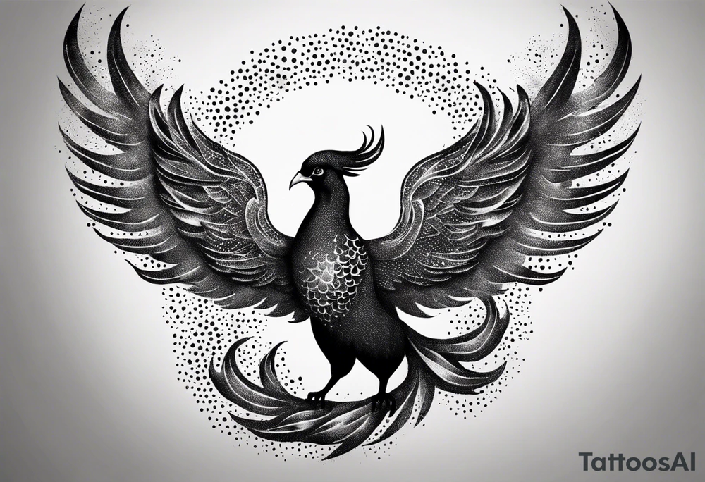 phoenix in fire tattoo idea