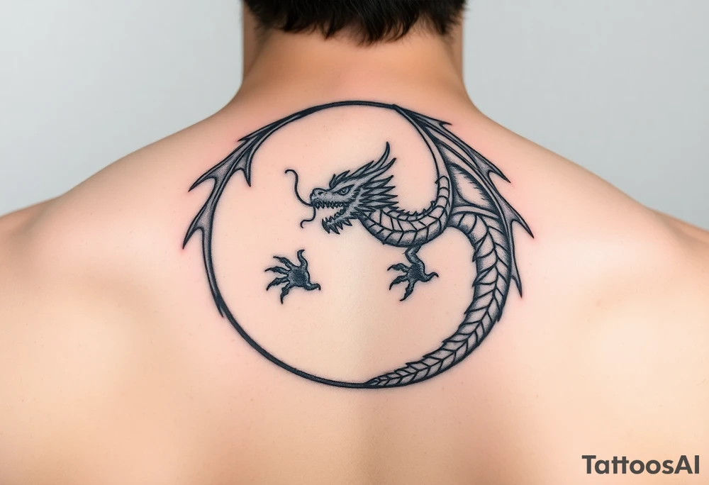 a circle formed by a dragon tattoo idea