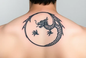 a circle formed by a dragon tattoo idea