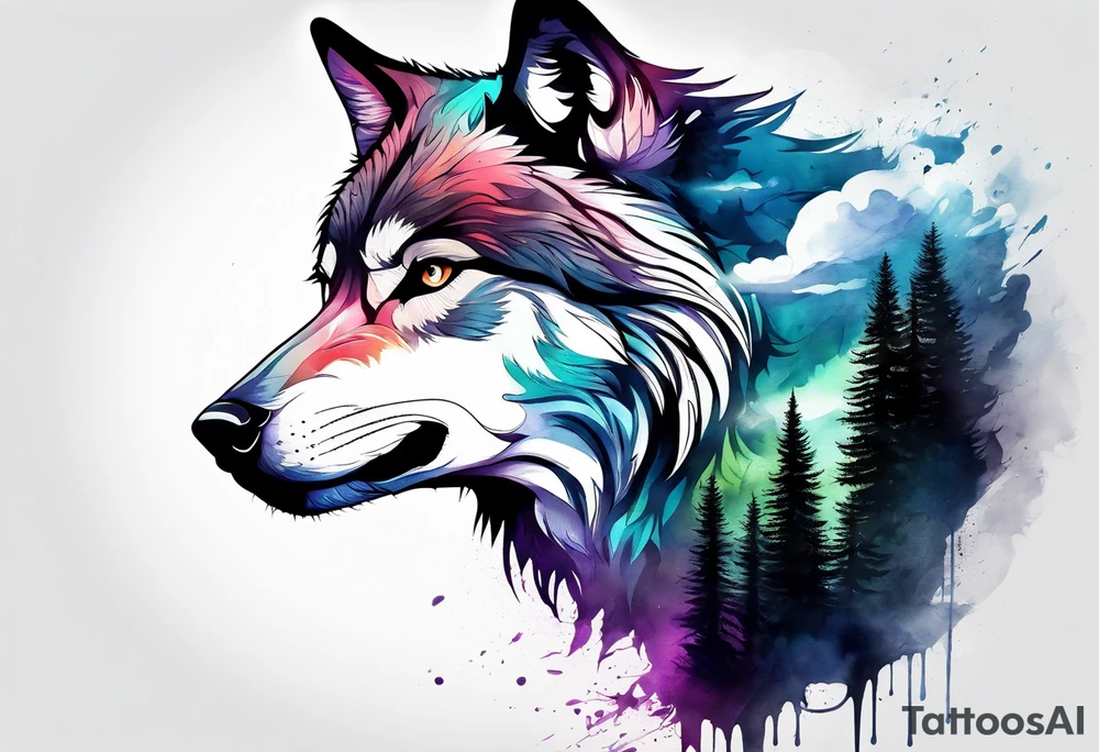 Mountains
Wolf
Forest tattoo idea