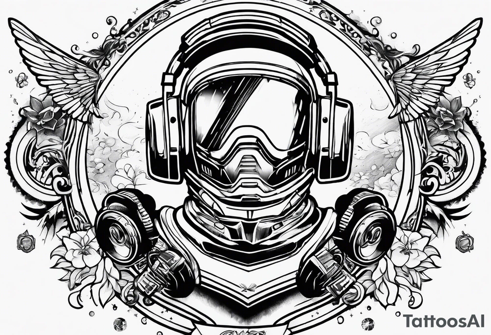 space, music tattoo idea