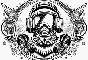 space, music tattoo idea