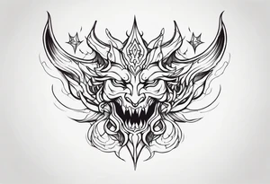 underboob tattoo demon tattoo idea