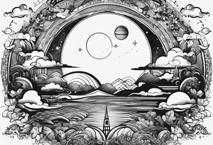Planet symboling ease of moving from one part to another. tattoo idea