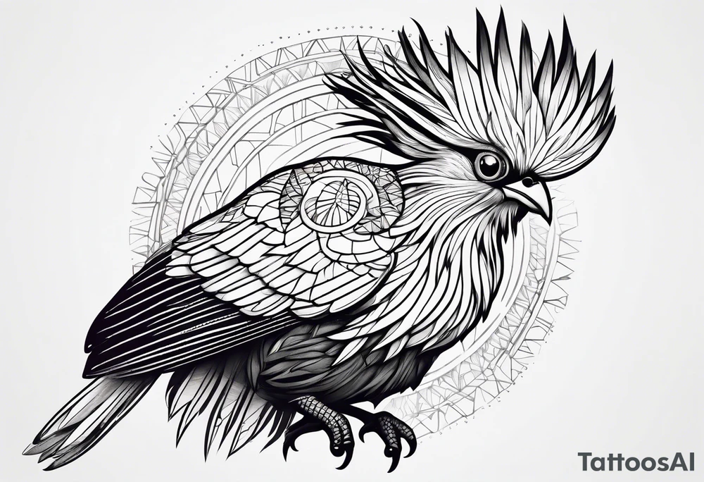 Turaco bird tattoo idea