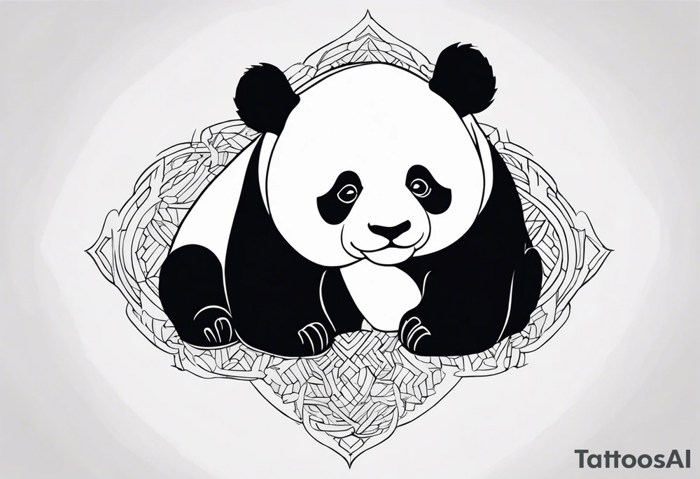 Two Pandas in Love tattoo idea