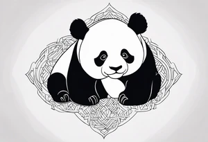 Two Pandas in Love tattoo idea