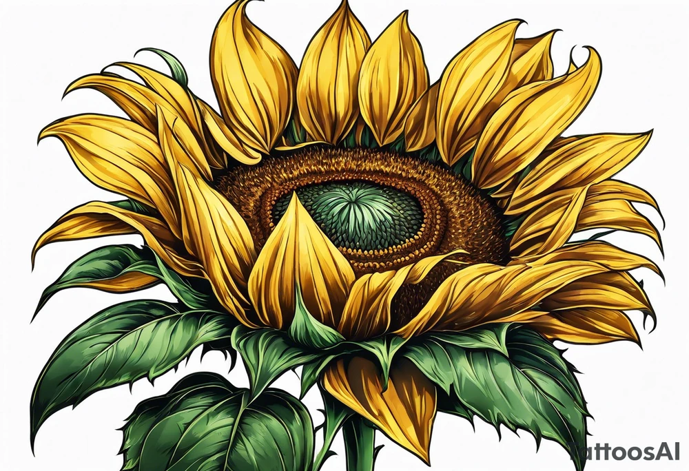 Sunflower for a male tattoo tattoo idea